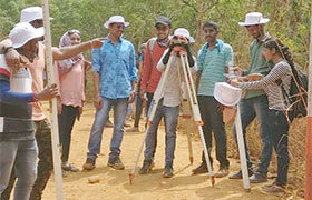Extensive Survey Camp for the pre final year Civil Engineering students 