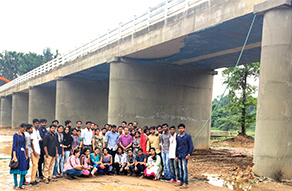 Bridge Construction Site Visit near Ujire by M.Tech Civil Engineering Students 