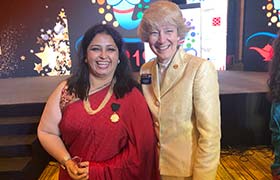 Dr. Molly Chaudhuri is now a Distinguished Toastmaster 