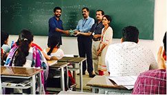 Pratheek, an Alumnus interacts with Civil Engineering Department