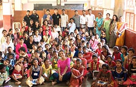 Students of Dept of Electronics & Communication Engineering visited an orphanage on Childrens Day