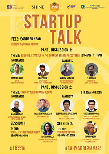 SSTH 2019 - Start up Talks and Panel Discussions 