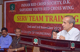 Inauguration of Sahyadri Youth Red Cross Unit and SERV team training at Sahyadri Campus
