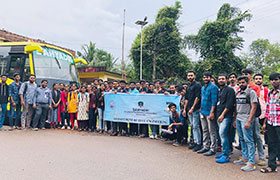 Civil Engineering students visit Badakabellur Village as a part of Unnat Bharat Abhiyan