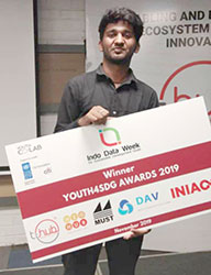 Engineering student wins Youth for SDG Award, in the event at Hyderabad