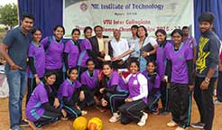 Sahyadri Girls Throw Ball team wins the first runner-up trophy