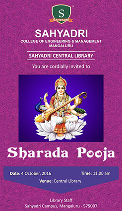 Sharada Pooja at Sahyadri College
