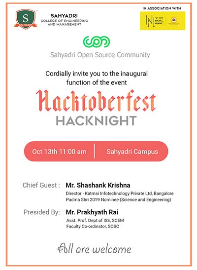 Hacktoberfest Hacknight at Sahyadri