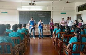 First Year students promote SSTH in Expert PU College 