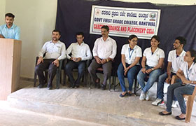 MBAs conduct Training as a part of their Curriculum Assignment at Government First Grade College, Bantwal 