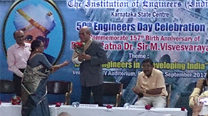 Dr. B N Karkera during the 50th Anniversary of Engineers Day at Institution of Engineers