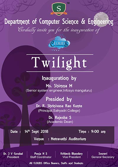 Inaugural function of CLOUDS Association 2018-19 