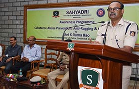 Awareness Programme on Substance Abuse, Anti-Ragging and Cyber Crime Laws for the First-Year Engineering Students