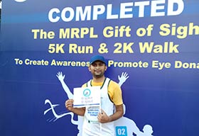 Student Counsellor participates in 2K Walkathon to create Eye Donation Awareness