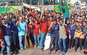 Sahyadrians participate in Massive Shramadan organized by Ramakrishna Mission