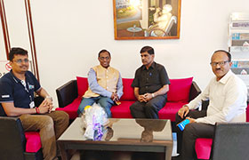 Director- Research along with Incharge-Industry Connect meet the Director of IIIT-A