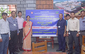 Free Blood Test and Eye Check up Camp for Staff on the occasion of Teachers Day 